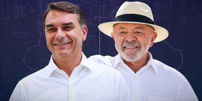 Candidatos a presidente Fl&aacute;vio Bolsonaro (PL) e Luiz In&aacute;cio Lula da Silva (PT) Foto: Arte/Estad&atilde;o / Estad&atilde;o