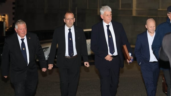 A group of Orangemen arrive at Hillsborough