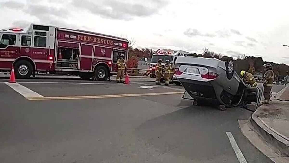 Three injured after rollover crash on Bridgewater, N.S., bridge