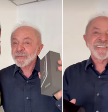 Lula publicou vídeo ao lado do deputado federal André Janones (Rede-MG) e do governador do Piauí, Rafael Fonteles (PT) Foto: Reprodução/Instagram/@lulaoficial