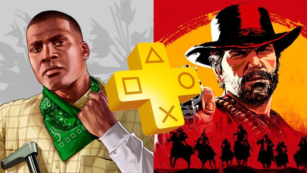 GTA 5 e Red Dead Redemption 2 saem da PS Plus em novembro; saiba data — Foto: Reprodução/PS Store. Editado por Róbson Martins